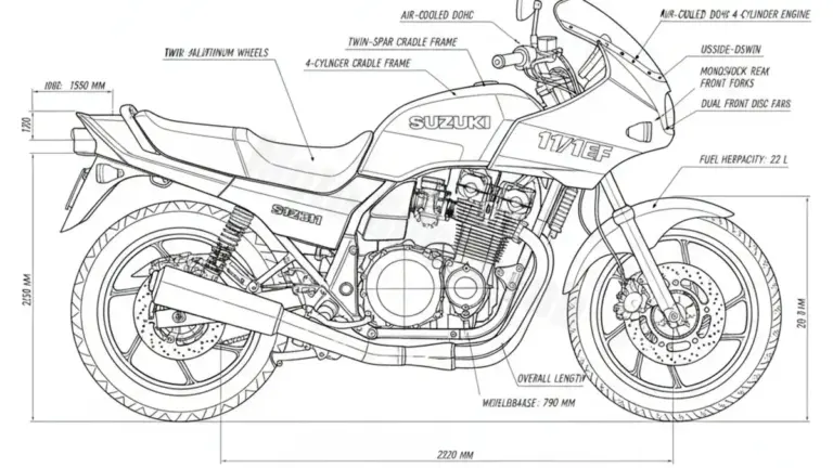 Oil & Tires: Suzuki GSX 1100 ES/EF – GV71C Technical Specifications