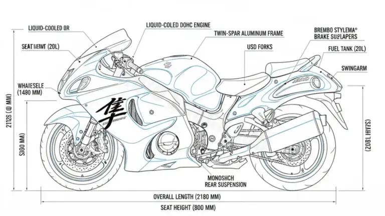 Suzuki GSX 1300 R HAYABUSA (EURO 5) – WEJ0 Specs: Engine Oil, Gap & Tire PSI