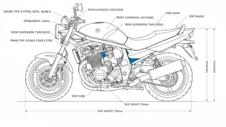 Suzuki GSX 1400 – WVBN (2001 – 2008) Data: Oil Capacity & Rim Specs