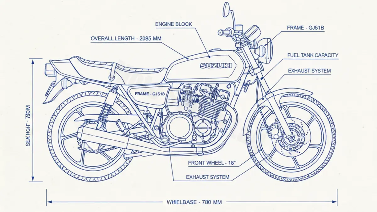 Suzuki GSX 250 E - GJ51B (1982-1985) Factory Oil & Tire Pressure Data specs