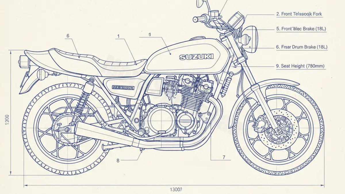 Suzuki GSX 400 E/S - GK53C (1982 – 1987) Factory Oil & Tire Pressure Data specs