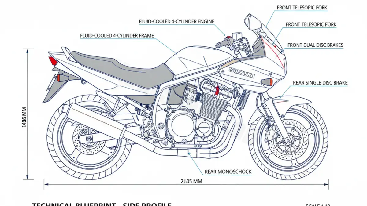 Suzuki GSX 600 F (IMPORTFAHRZEUG) - GSX600F/03 Technical Review & Maintenance Guide specs