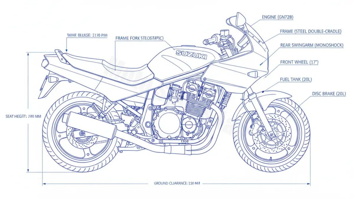 Suzuki GSX 600F/FU/FU2 - GN72B Service Data: Oil, Battery & Specs