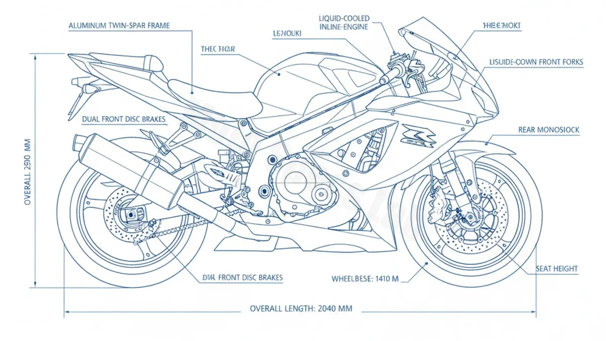Suzuki GSX-R 1000 K1/K2 - WVBL (2001-2002) Factory Oil & Tire Pressure Data specs