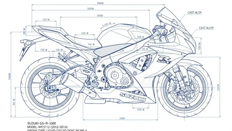Suzuki GSX-R 1000 L2/L3/L4 – WVCY/12 (2012–2014) Data: Oil Capacity & Rim Specs