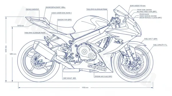 Suzuki GSX-R 1000 L5/L6 - WVCY/15 (2015–2016) Data: Oil Capacity & Rim Specs specs