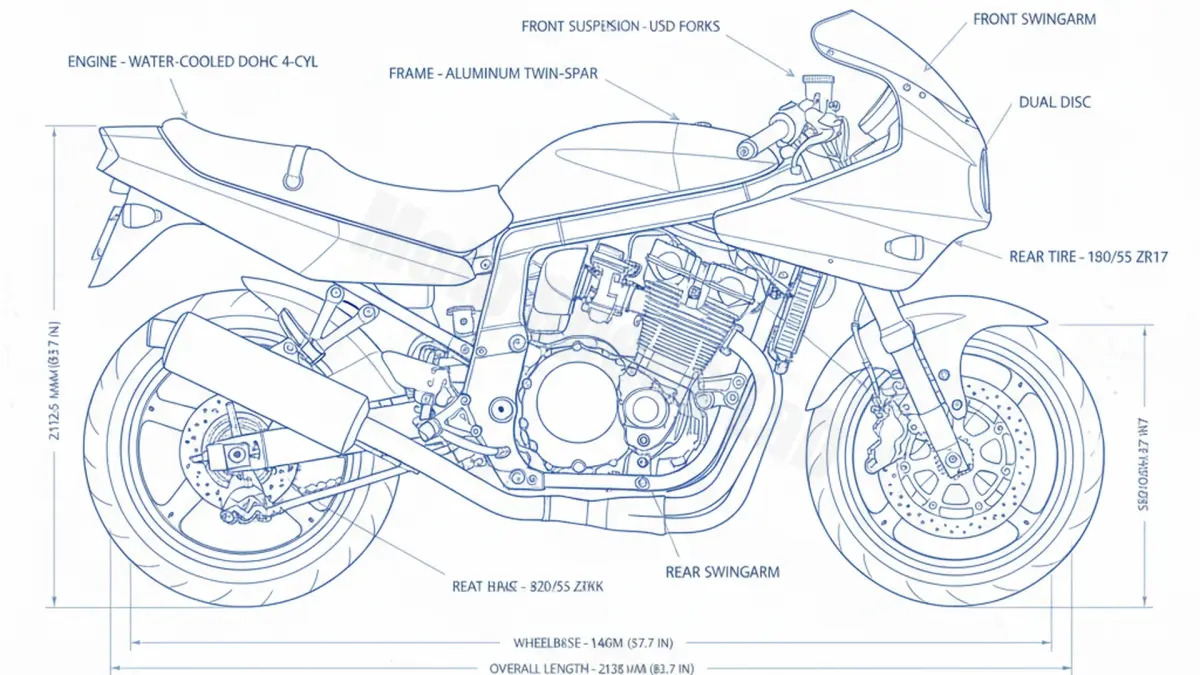 Suzuki GSX-R 1100 W (MODELL P-R) - GU75C/P-R Technical Review & Maintenance Guide specs