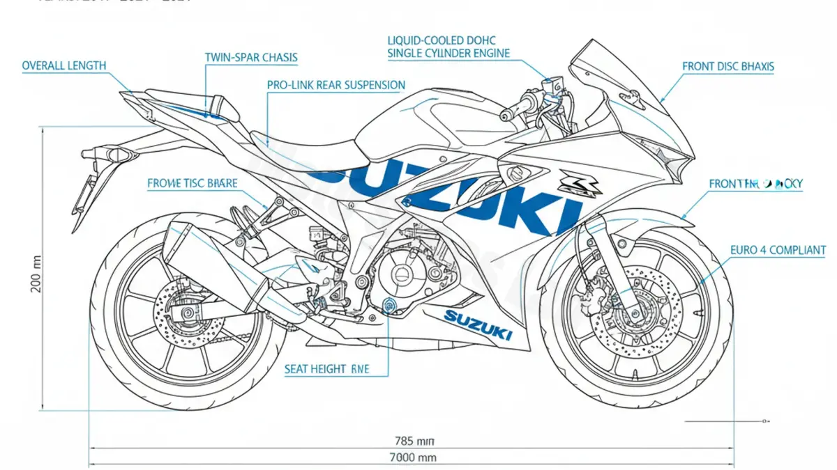 Suzuki GSX-R 125 (EURO 4) - DL33 Specs: Engine Oil, Gap & Tire PSI