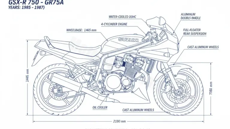 Suzuki GSX-R 750 – GR75A Workshop Data: Fluids, Plugs & Tires
