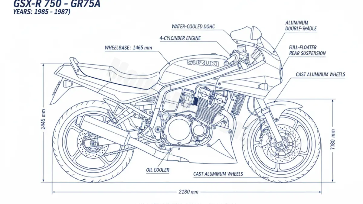 Suzuki GSX-R 750 - GR75A Workshop Data: Fluids, Plugs & Tires