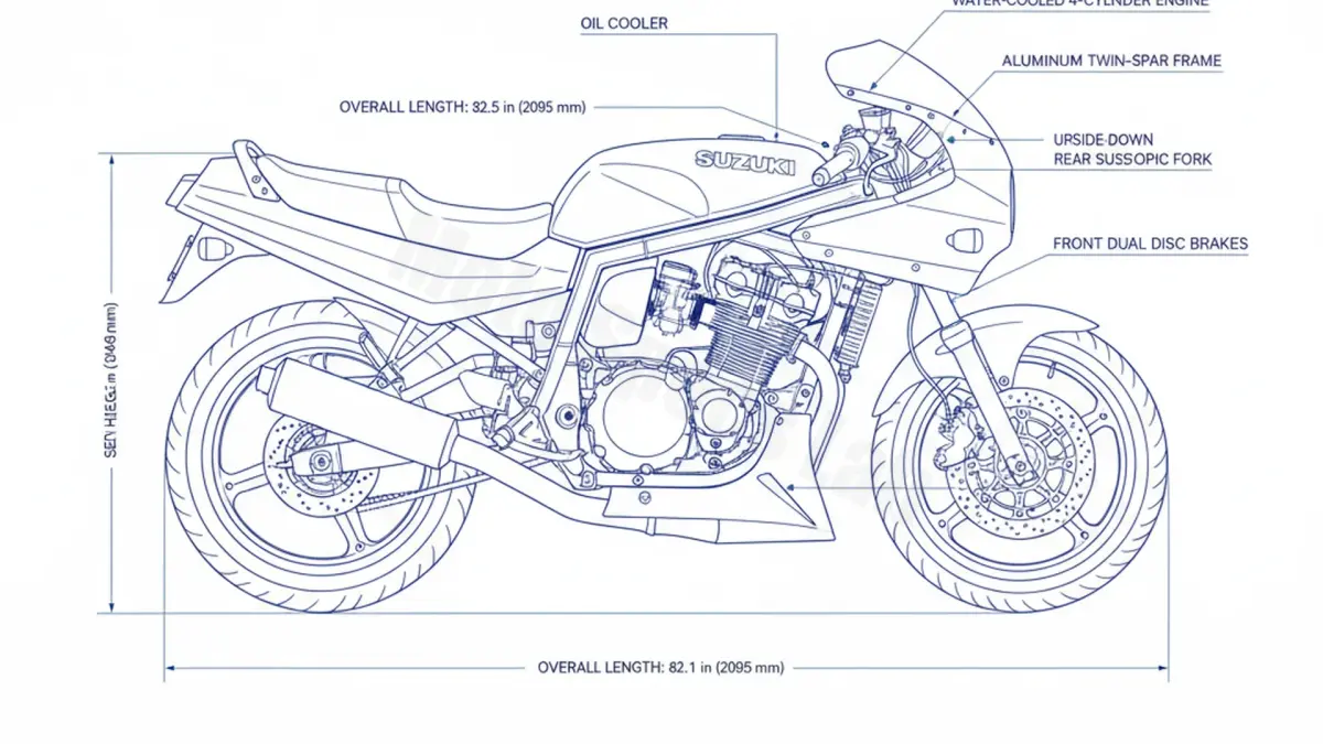 Suzuki GSX-R 750 (MODELL J) - GR77B(J) Service Guide: Oil Level & Tire Specs specs