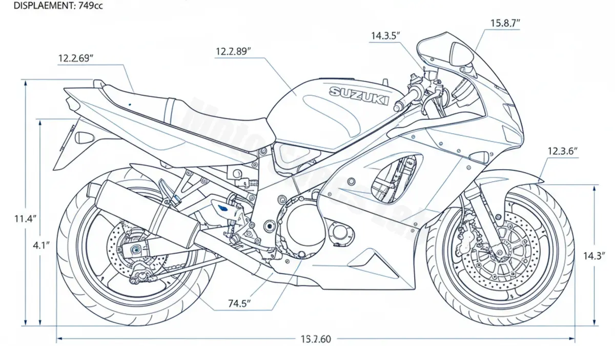 Oil & Tires: Suzuki GSX-R 750 W (II) - GR7BB Technical Specifications