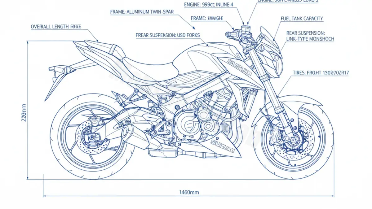 Suzuki GSX-S 950 (EURO 5) - WEK1/WEK2 Service Guide: Oil Level & Tire Specs specs