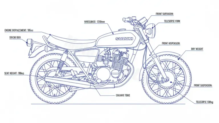 Suzuki GT 185 – GT185 Tire Pressure, Oil Type & Fluid Specs