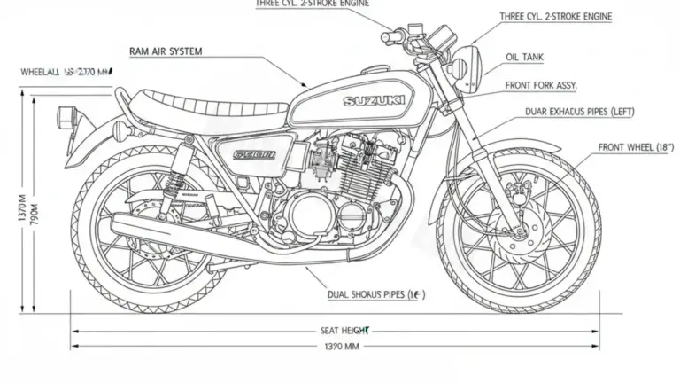 Suzuki GT 380 J/K/L/M/A (SEBRING) – GT380J-A Service Data: Oil, Battery & Specs