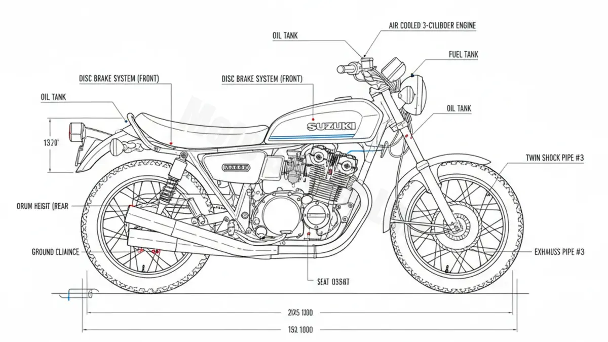 Suzuki GT 550 - GT550 (1972–1977) Factory Oil & Tire Pressure Data