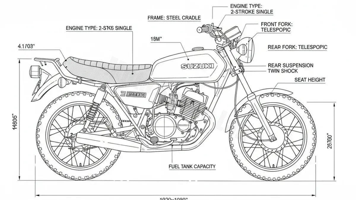 Review: Suzuki GT 80 X 3 E - GT80 (1981 – 1983) Specs & Features specs