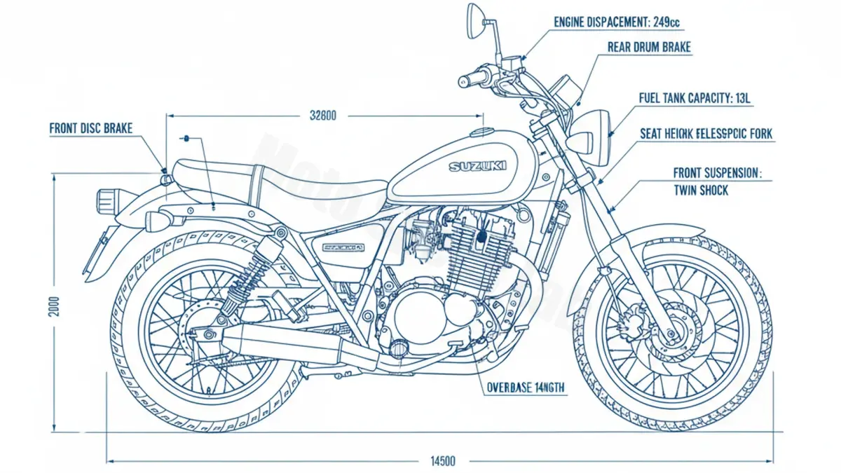 Suzuki GZ 250 MARAUDER - AR Specs: Engine Oil, Gap & Tire PSI specs