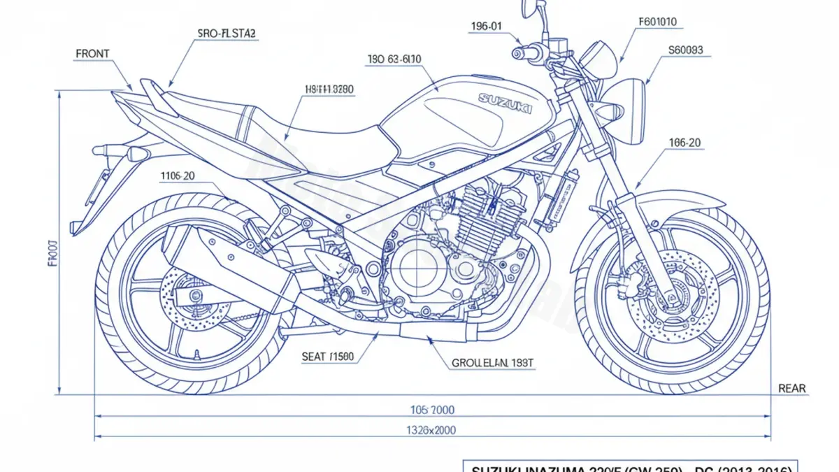 Suzuki INAZUMA 250/F (GW 250) - DC Specs: Oil Capacity & Tire Pressure