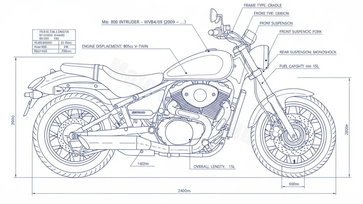 Review: Suzuki M 800 INTRUDER - WVB4/09 (2005 - 2012) Specs & Features specs