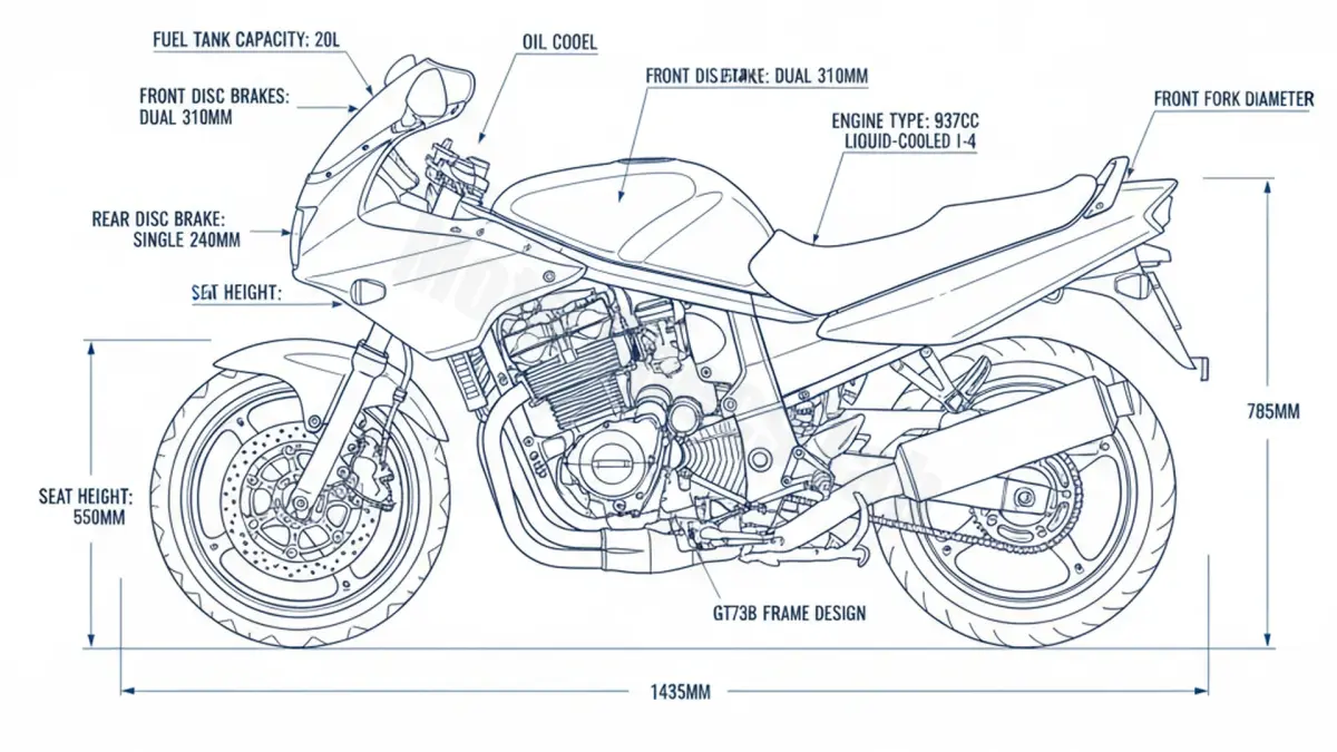 Oil & Tires: Suzuki RF 900 R/RS2 - GT73B Technical Specifications specs