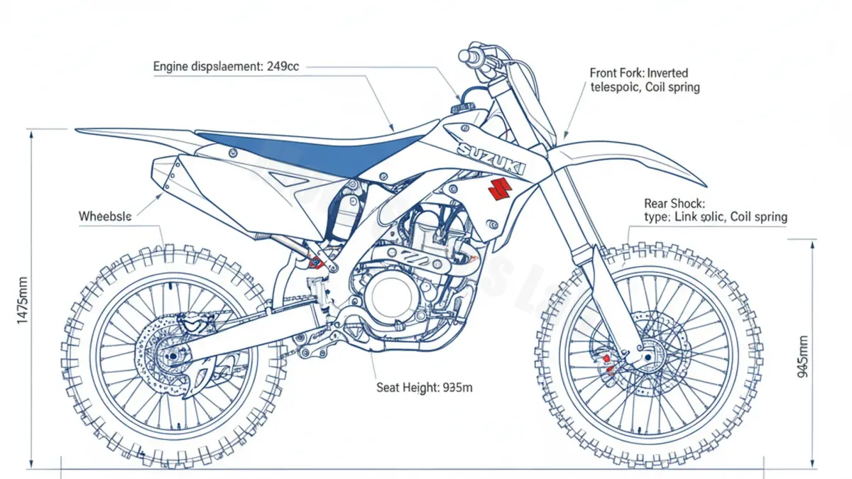 Oil & Tires: Suzuki RM-Z 250 - RJ42A/L0 Technical Specifications specs