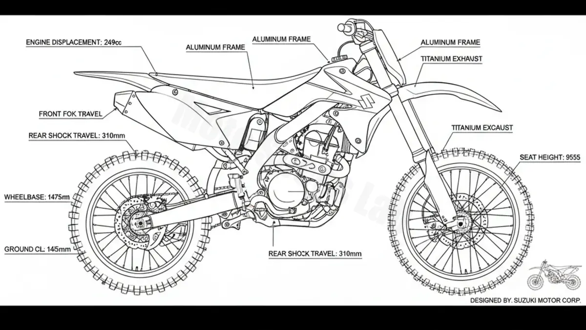 Suzuki RM-Z 250 - RJ42A/L1 Service Data: Oil, Battery & Specs