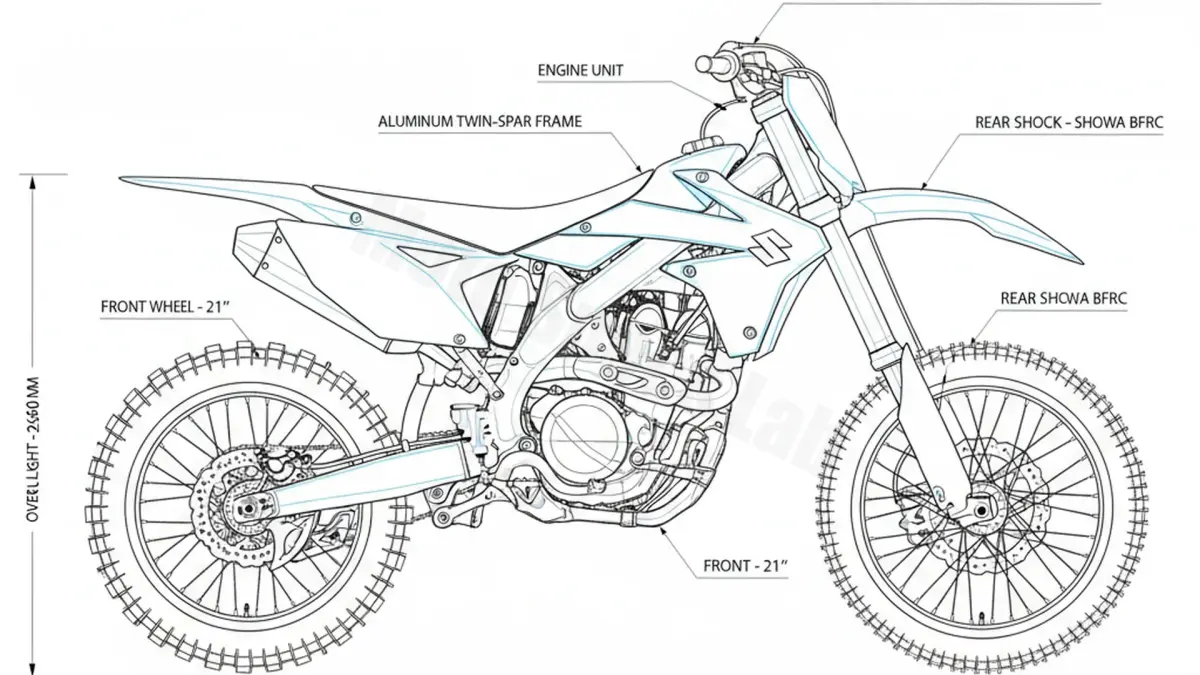 Suzuki RM-Z 450 - DZ117Z/L8 Technical Review & Maintenance Guide specs