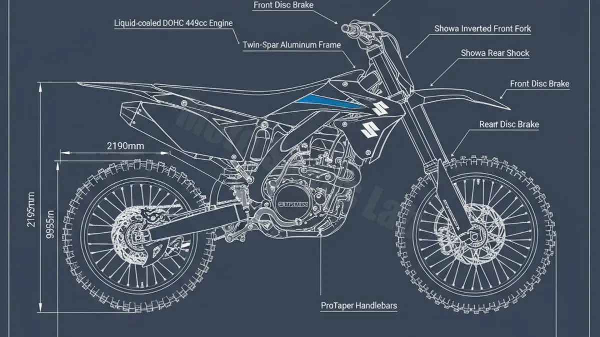 Suzuki RM-Z 450 - RL42A/L1 (2011) Data: Oil Capacity & Rim Specs specs