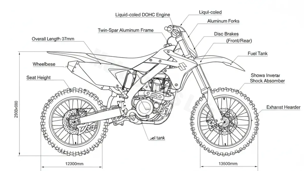 Suzuki RM-Z 450 - RL42A/L2 Workshop Data: Fluids, Plugs & Tires specs