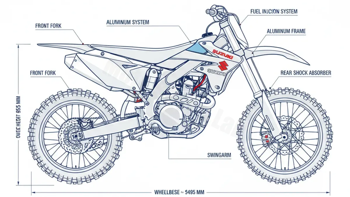 Suzuki RM-Z 450 - RL42A/L3 (2013) Data: Oil Capacity & Rim Specs