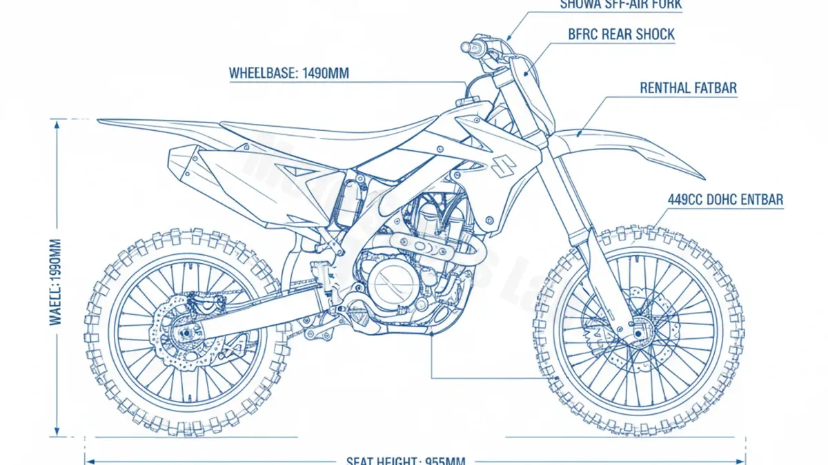 Oil & Tires: Suzuki RM-Z 450 - RL42A/L6 Technical Specifications specs
