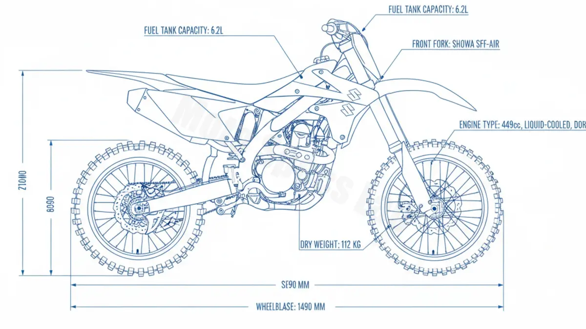 Suzuki RM-Z 450 - RL42A/L7 Workshop Data: Fluids, Plugs & Tires