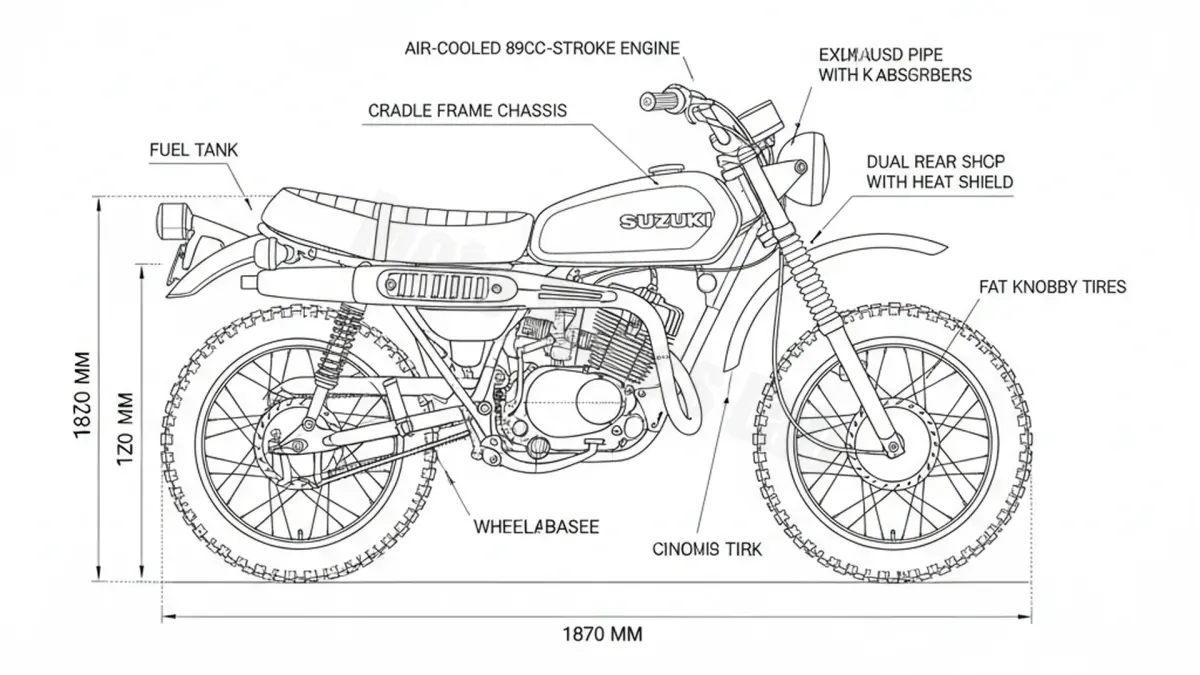 Suzuki RV 90 - RV90 Specs: Engine Oil, Gap & Tire PSI specs