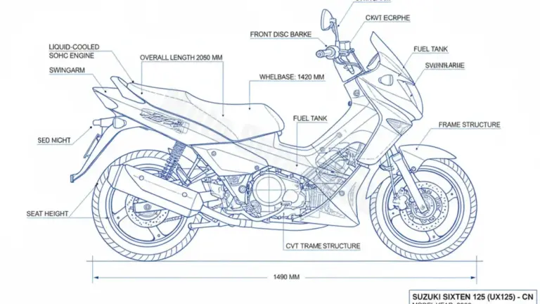 Suzuki SIXTEEN 125 (UX125) – CN Tire Pressure, Oil Type & Fluid Specs