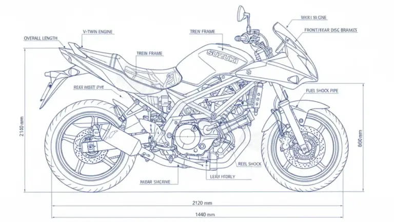 Suzuki SV 650 A – WVBY/A (2007-2008) Data: Oil Capacity & Rim Specs