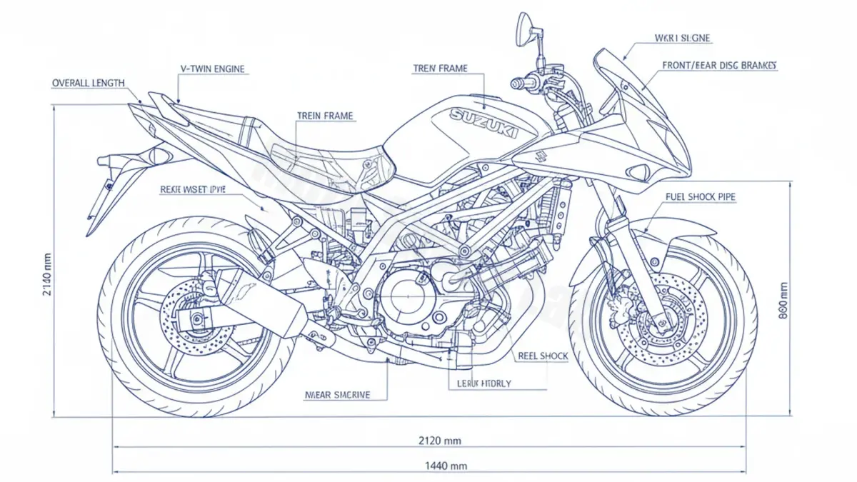 Suzuki SV 650 A - WVBY/A (2007-2008) Data: Oil Capacity & Rim Specs