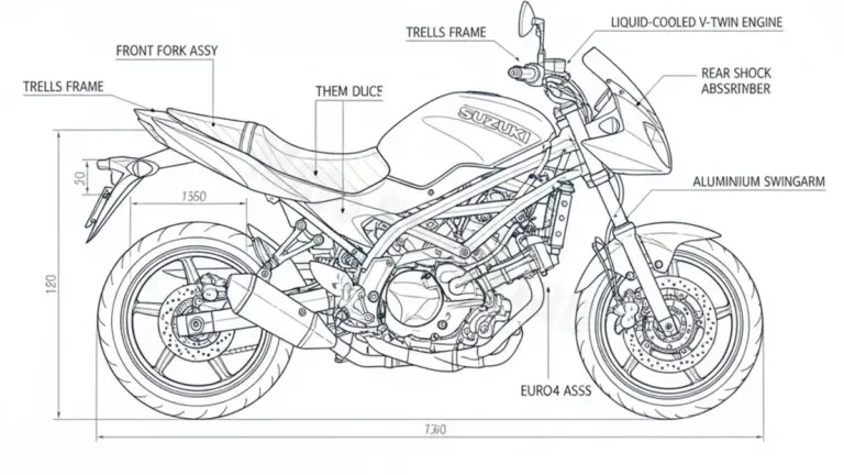 Suzuki SV 650 (EURO 4) – WCX0 Specs: Engine Oil, Gap & Tire PSI
