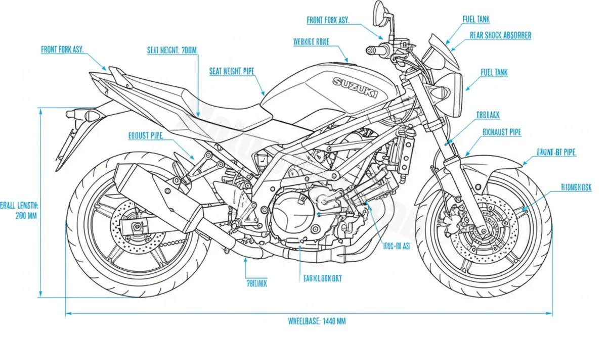 Suzuki SV 650 SA - WVBY/SA Specs: Oil Capacity & Tire Pressure specs