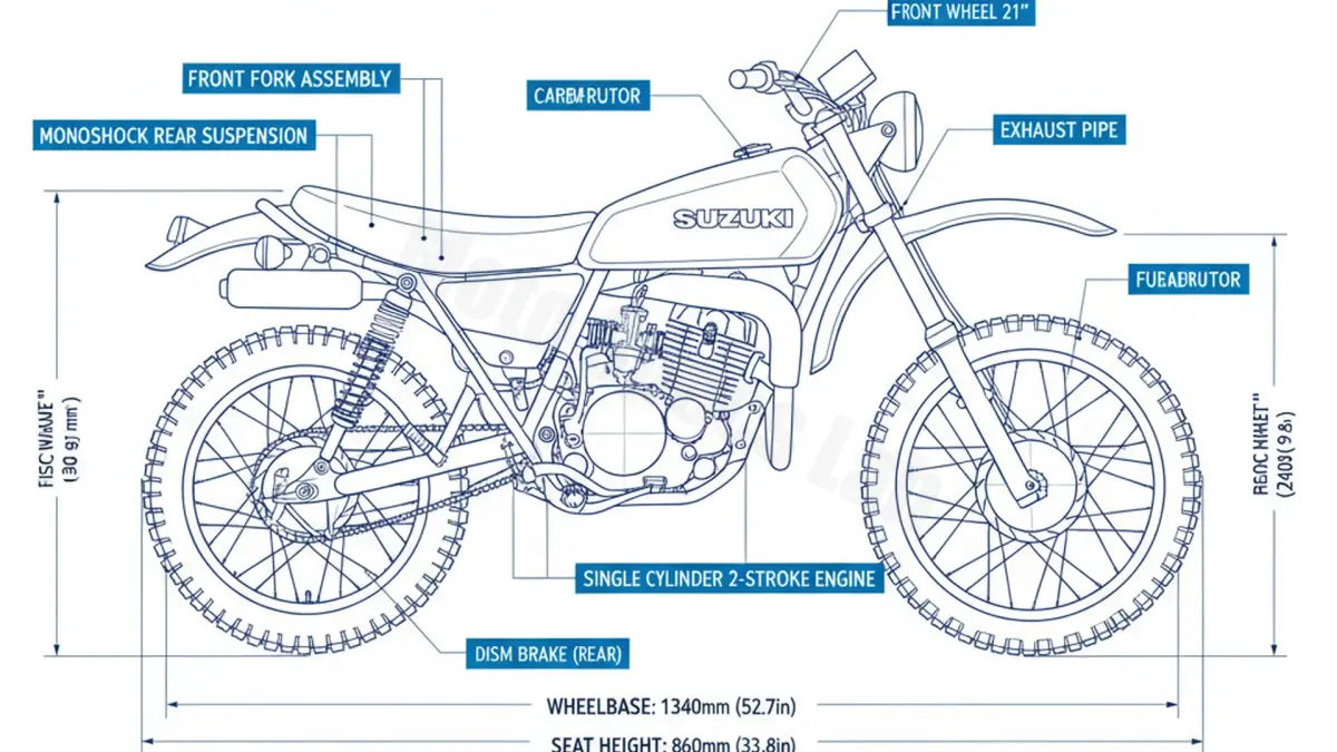 Suzuki TS 125 ER - TS125ER Maintenance Schedule & Torque Settings specs