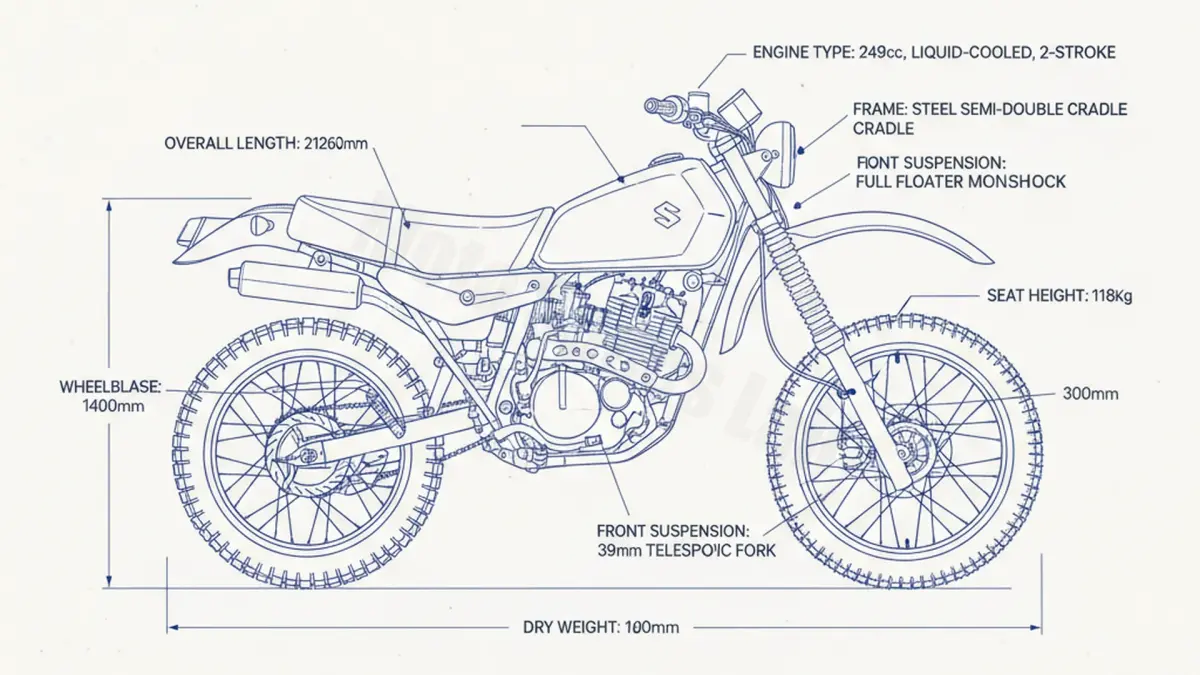 Suzuki TS 250 X - SJ11B Full Specifications & Ownership Data