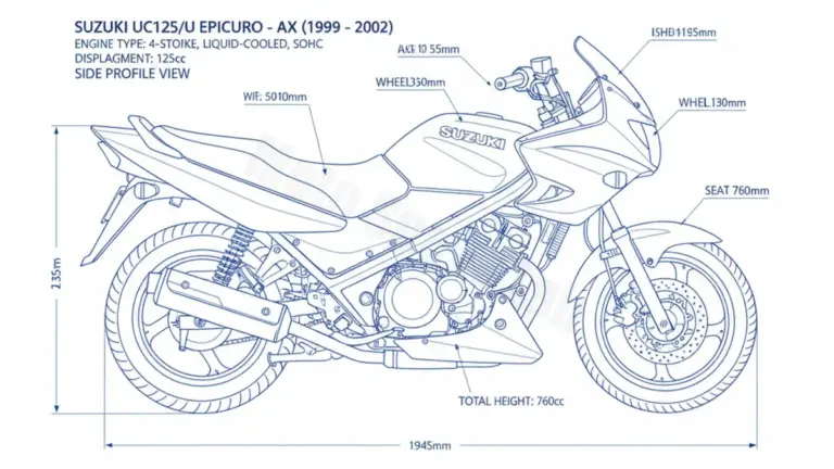 Suzuki UC125/U EPICURO – AX Specs: Engine Oil, Gap & Tire PSI