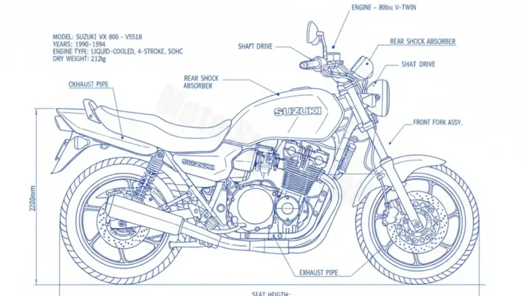 Suzuki VX 800 – VS51B Service Data: Oil, Battery & Specs