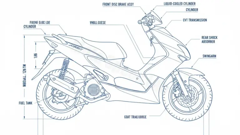 Yamaha AEROX 100 (YQ100) – SB05 Specs: Engine Oil, Gap & Tire PSI