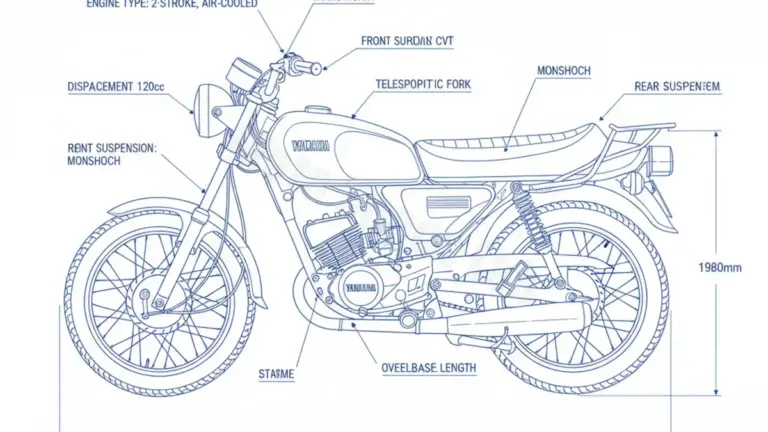 Yamaha BL 125 BELUGA – 50W (1985-1995) Data: Oil Capacity & Rim Specs