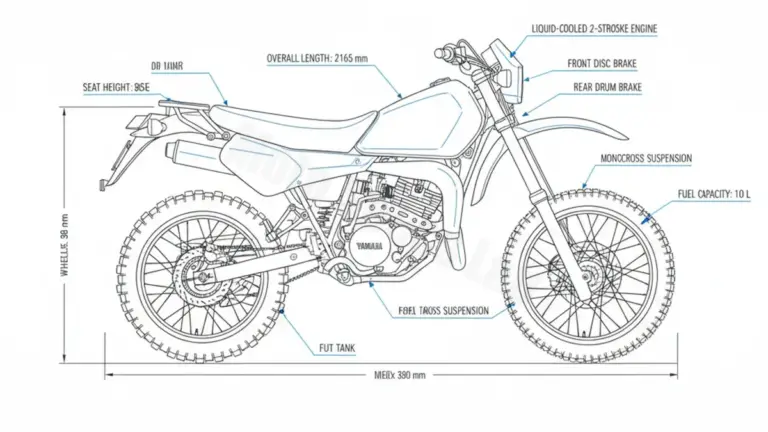 Yamaha DT 125 R – 4BL Tire Pressure, Oil Type & Fluid Specs
