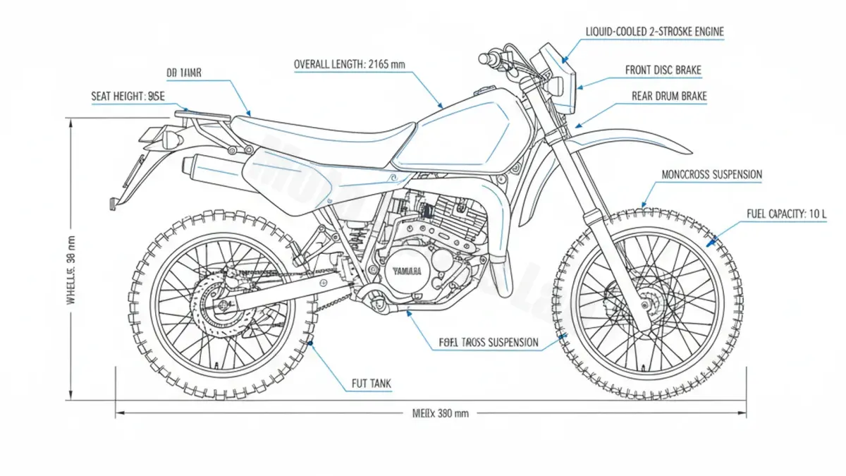 Yamaha DT 125 R - 4BL Tire Pressure, Oil Type & Fluid Specs specs