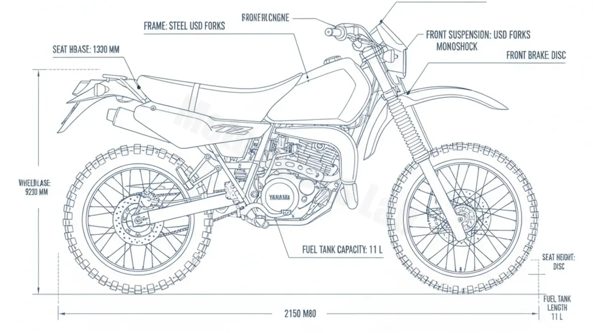 Yamaha DT 125 R - DE03 Technical Review & Maintenance Guide specs