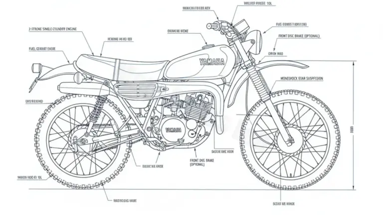 Yamaha DT 250 MX – 1R7 Workshop Data: Fluids, Plugs & Tires