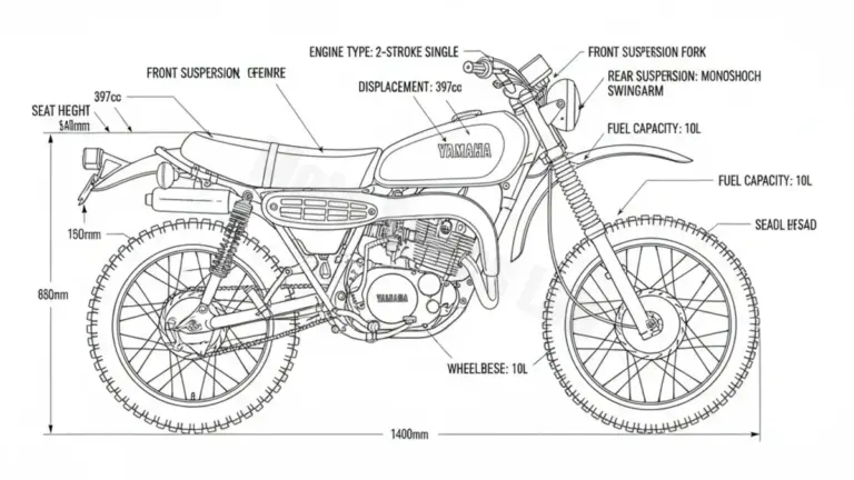 Yamaha DT 400 MX – 1R6 Specs: Oil Capacity & Tire Pressure
